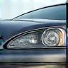 Before and after headlight restoration